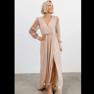 Baltic Born Long-sleeve sparkle dress